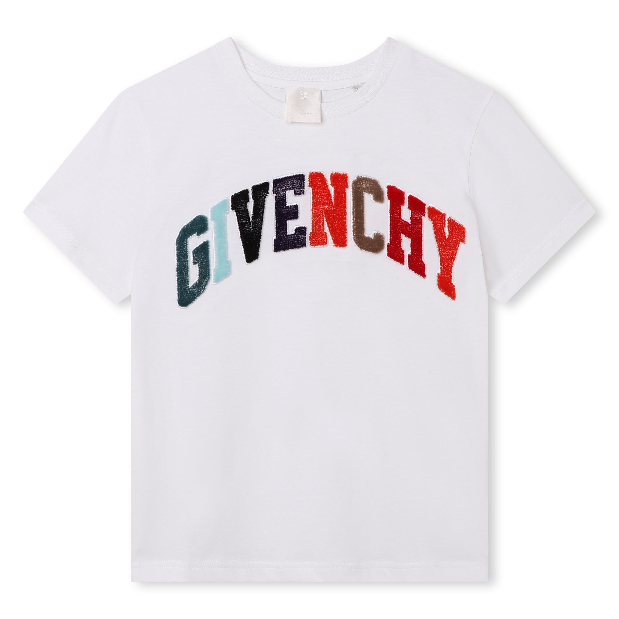 Boys White Logo Cotton T-Shirt