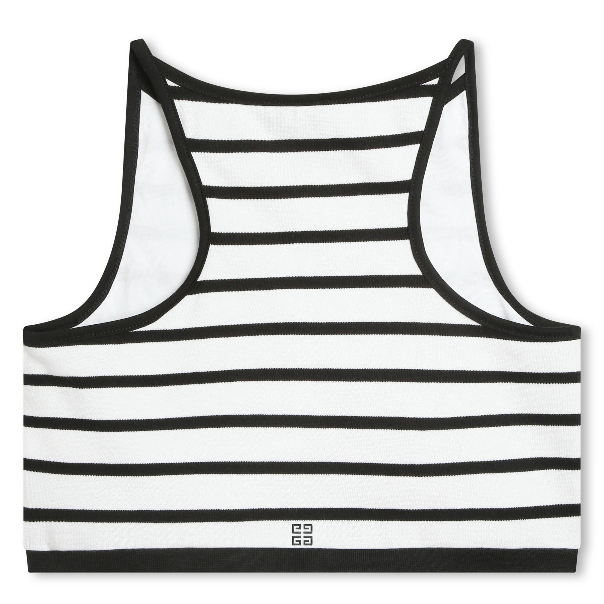 Girls Black Stripes Cotton Vest