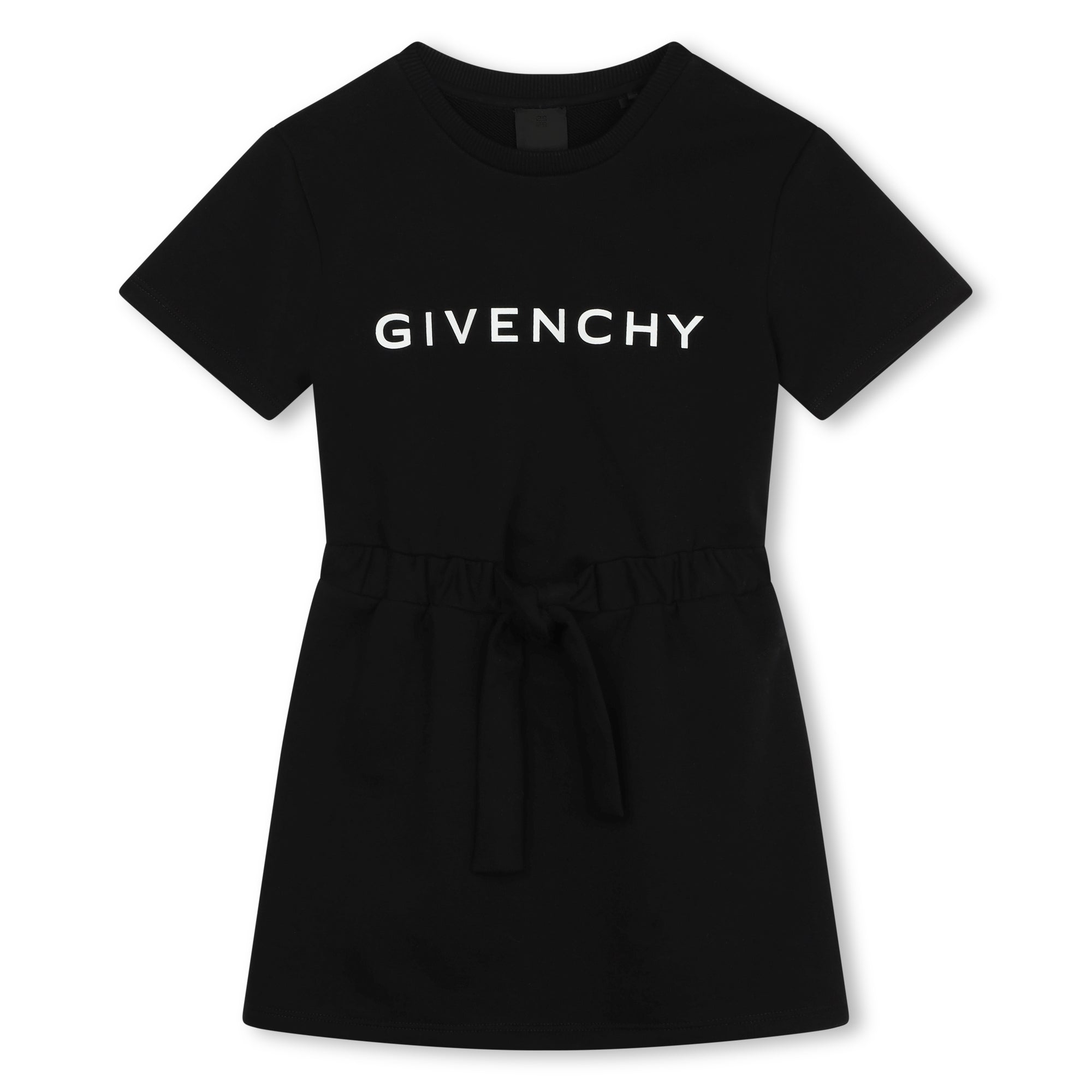 Girls Black Logo Cotton Dress