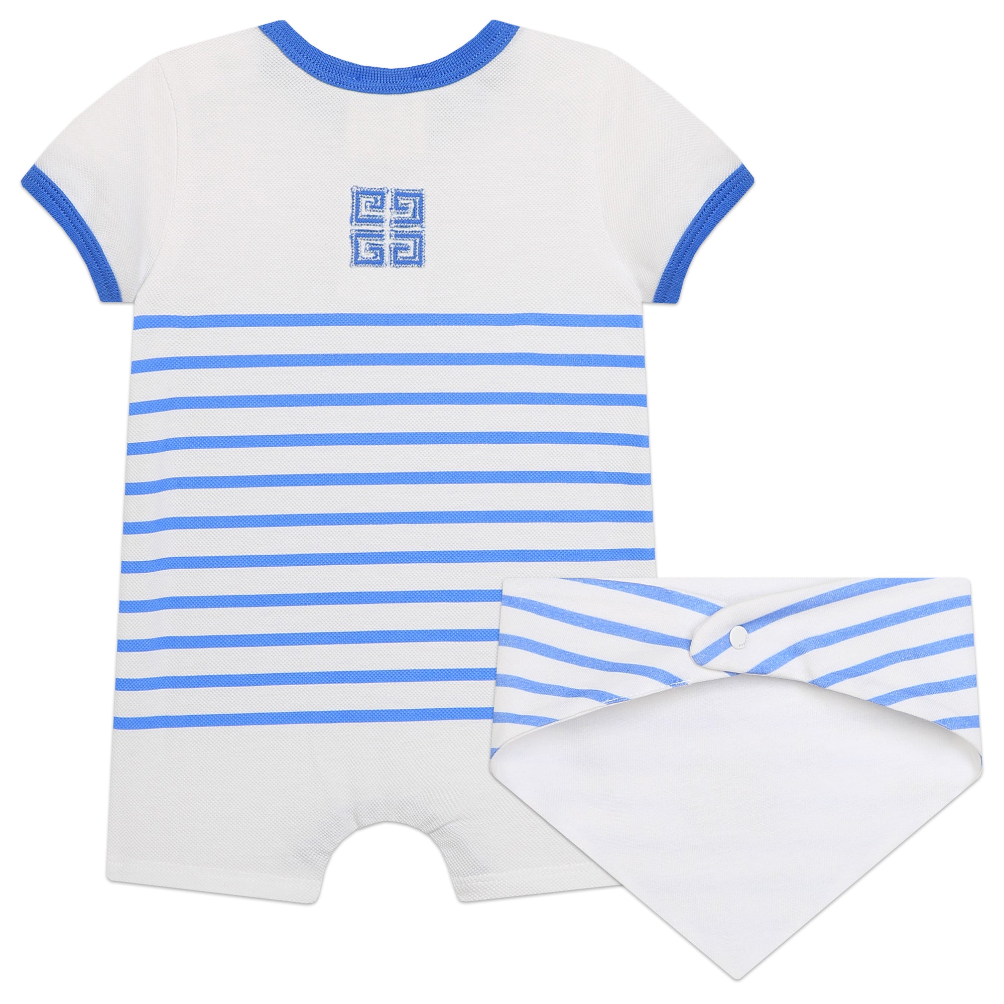 Baby Boys & Girls Blue Stripes Cotton Set