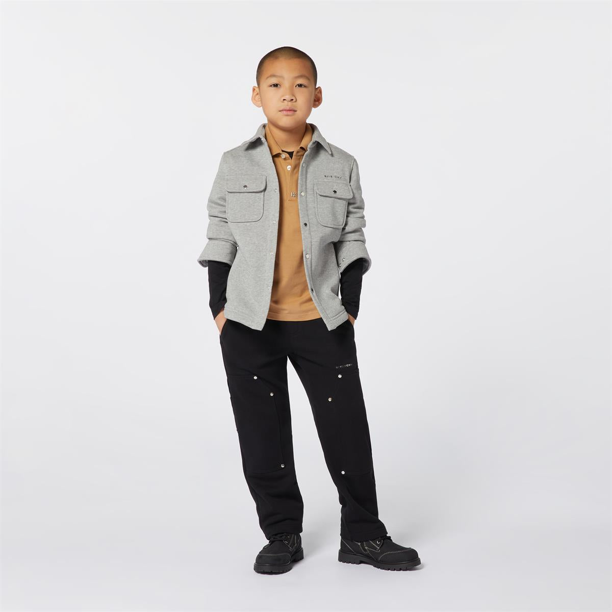 Boys Black Cotton Trousers