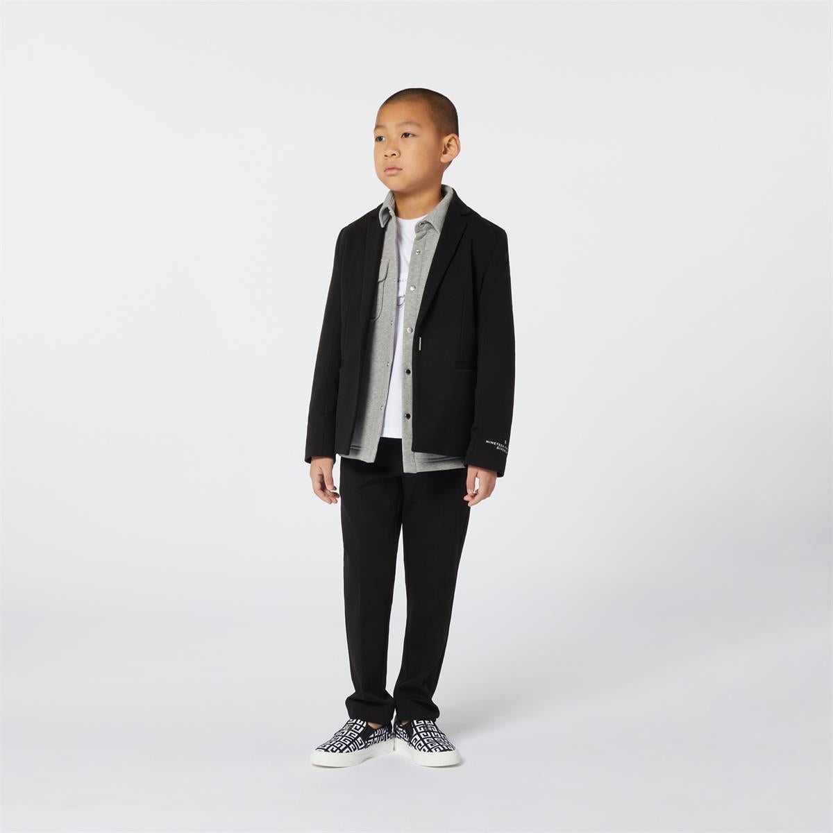 Boys Black Cotton Trousers