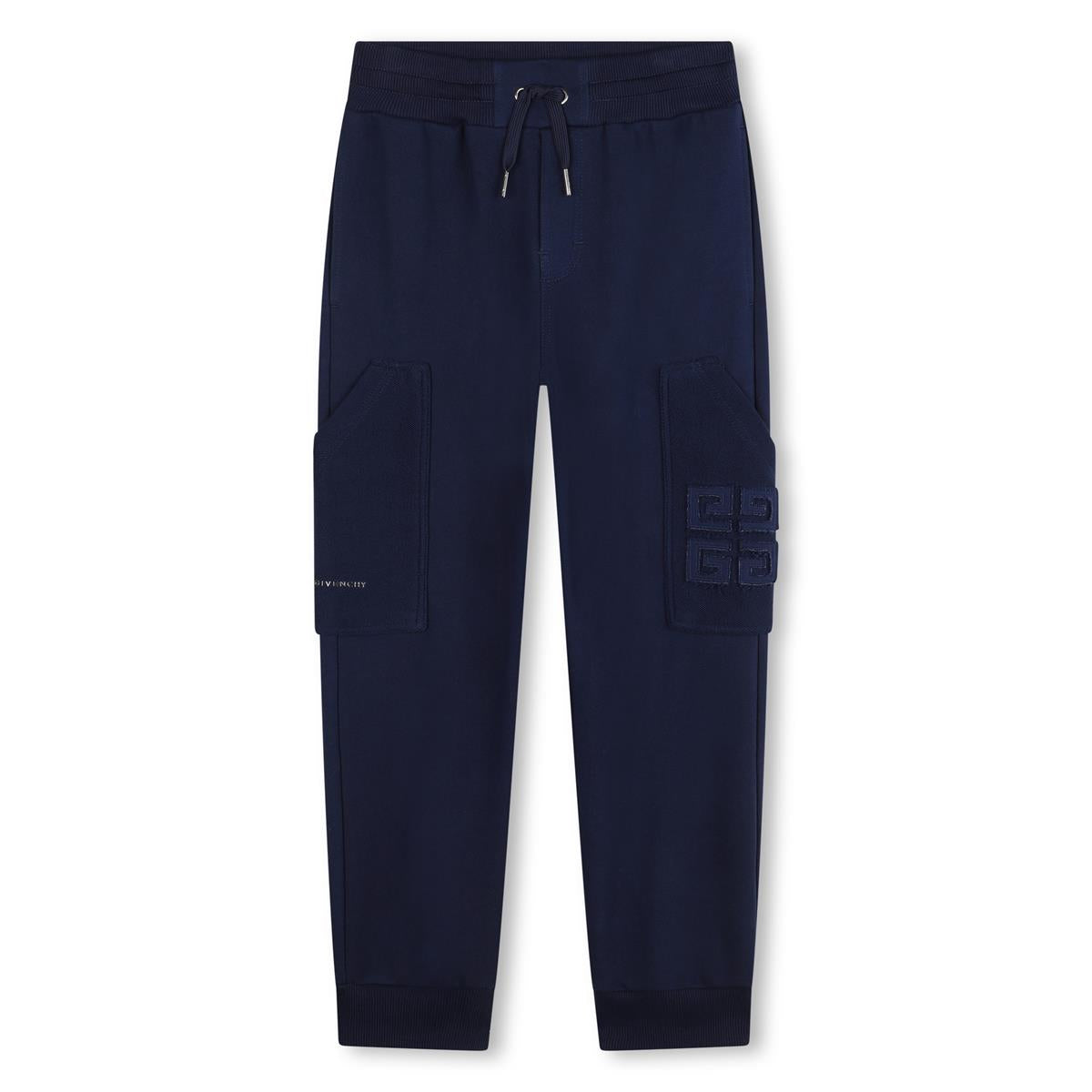 Boys Dark Blue Cotton Trousers