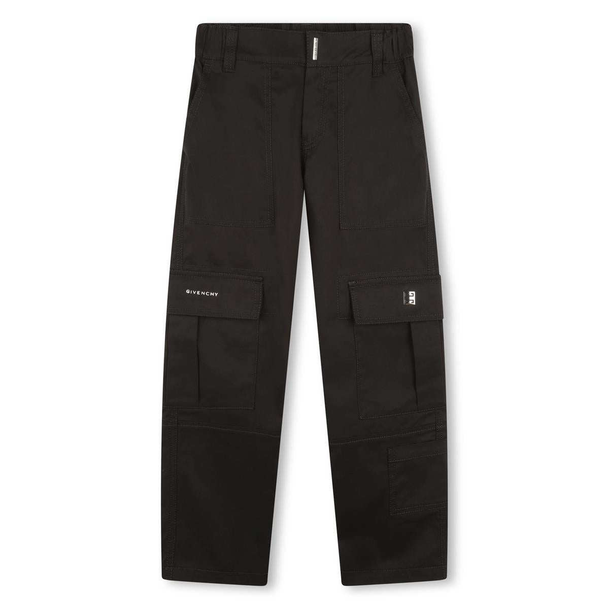 Boys Black Cotton Trousers