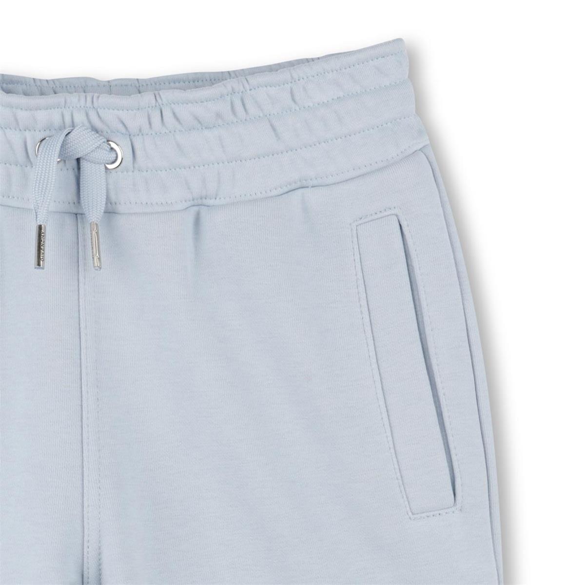 Boys Light Blue Logo Cotton Shorts