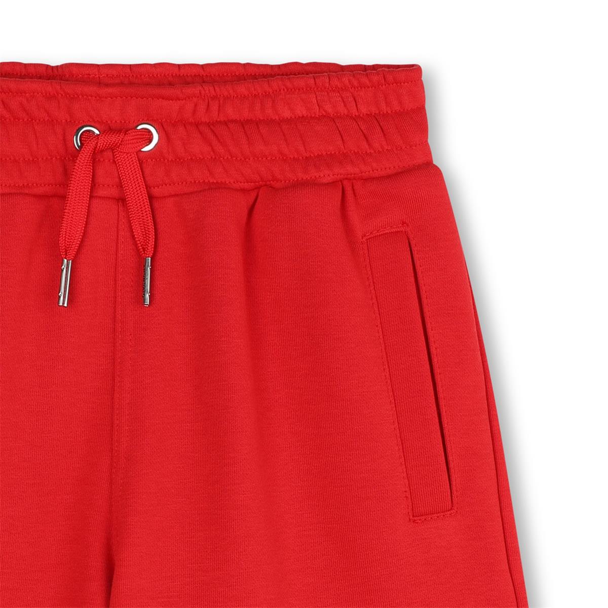 Boys Red Logo Cotton Shorts