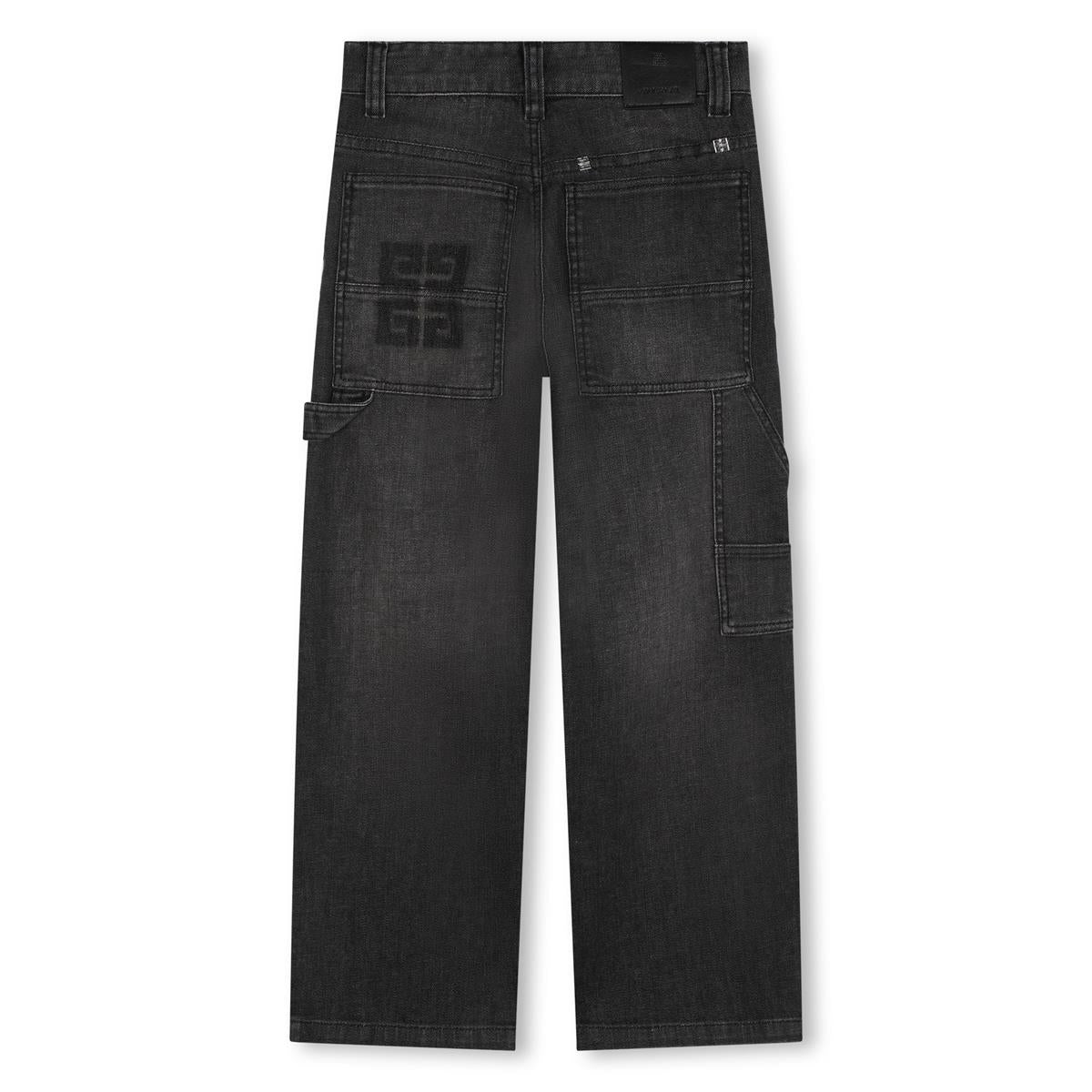 Boys Black Denim Trousers