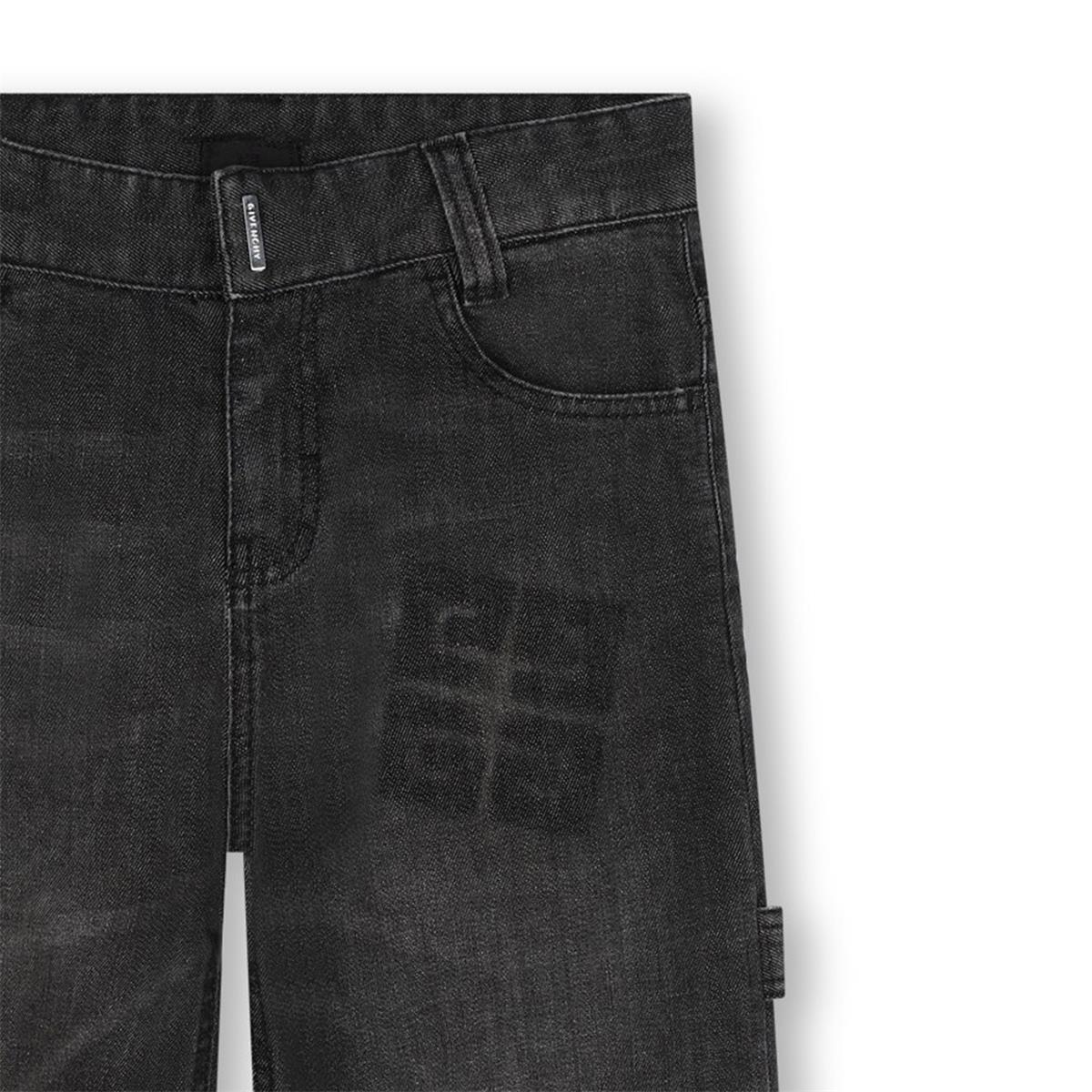 Boys Black Denim Trousers