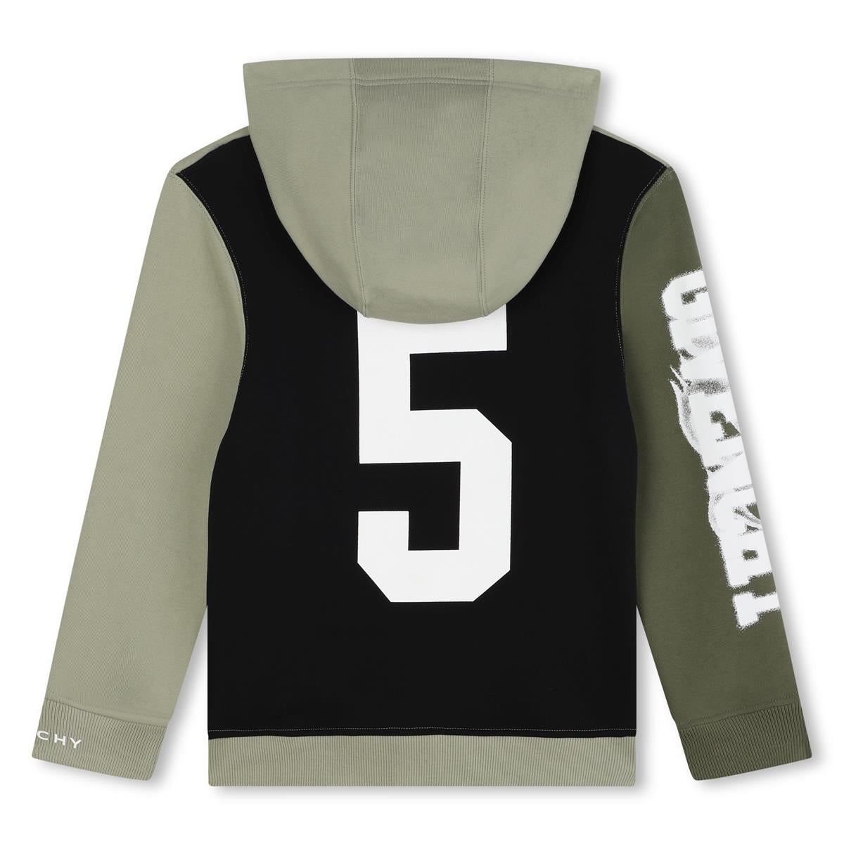 Boys Green Hooded Cotton Sweatshirt