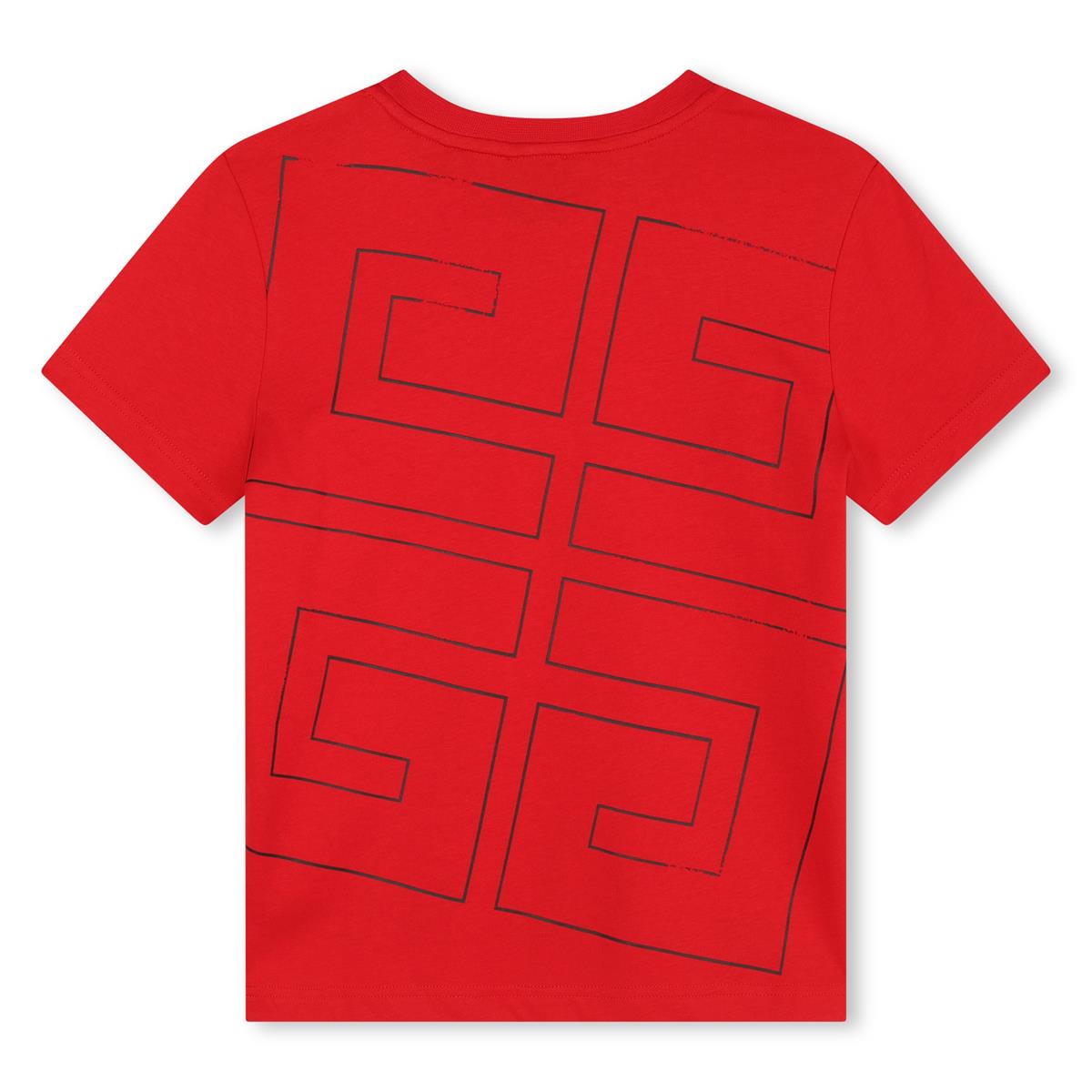 Boys Red Cotton T-Shirt