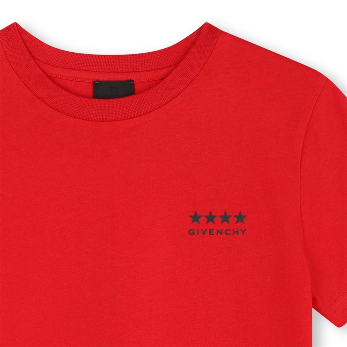 Boys Red Cotton T-Shirt