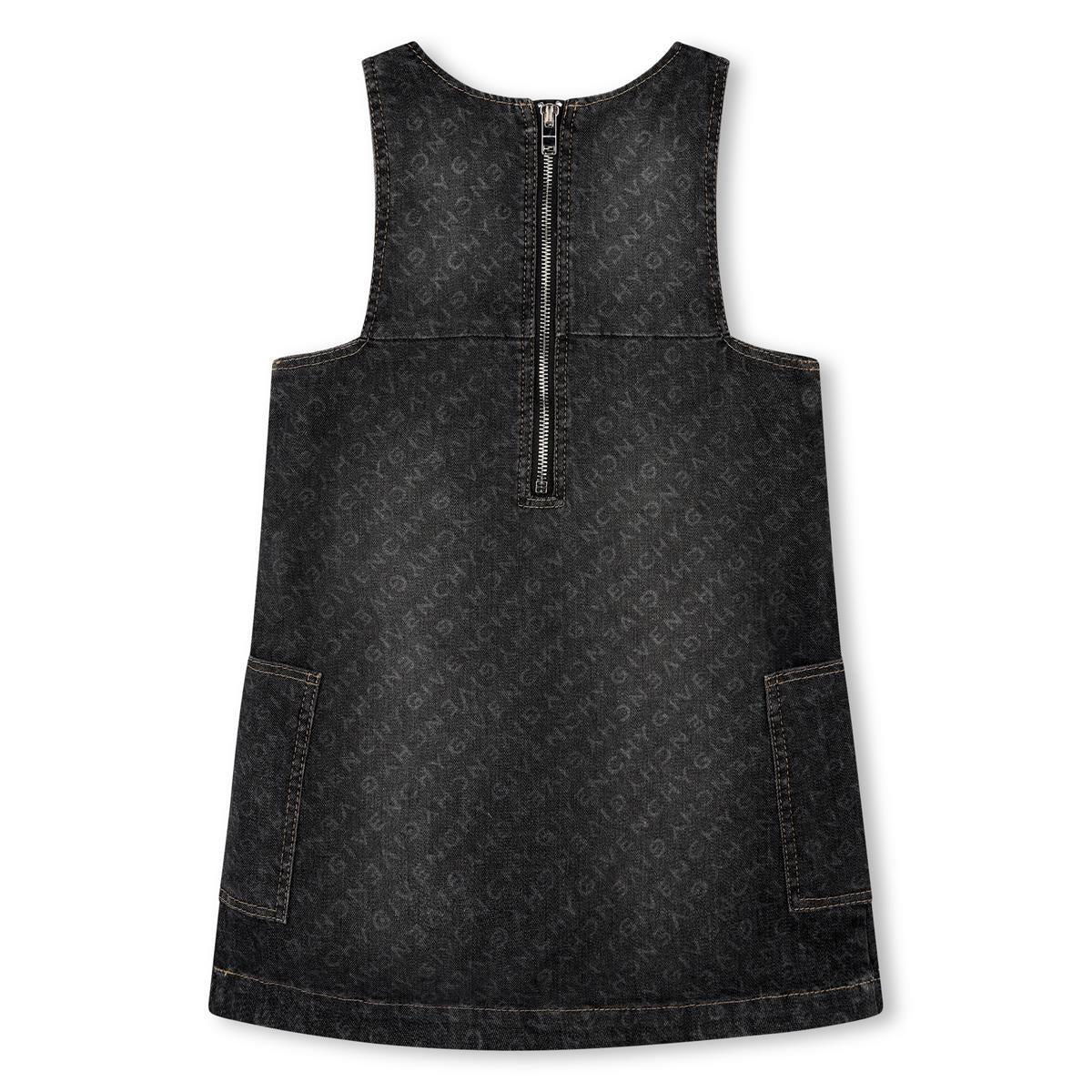 Girls Black Denim Dress