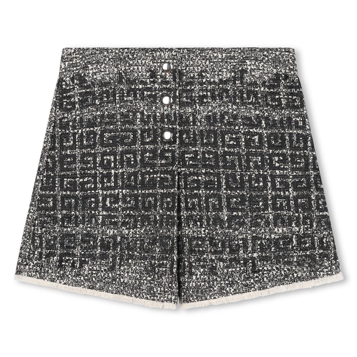 Girls Black Cotton Shorts