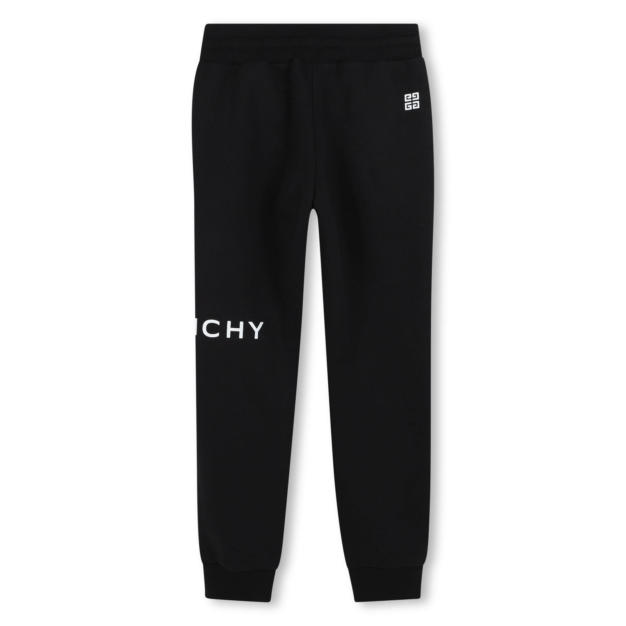 Girls Black Logo Cotton Trousers