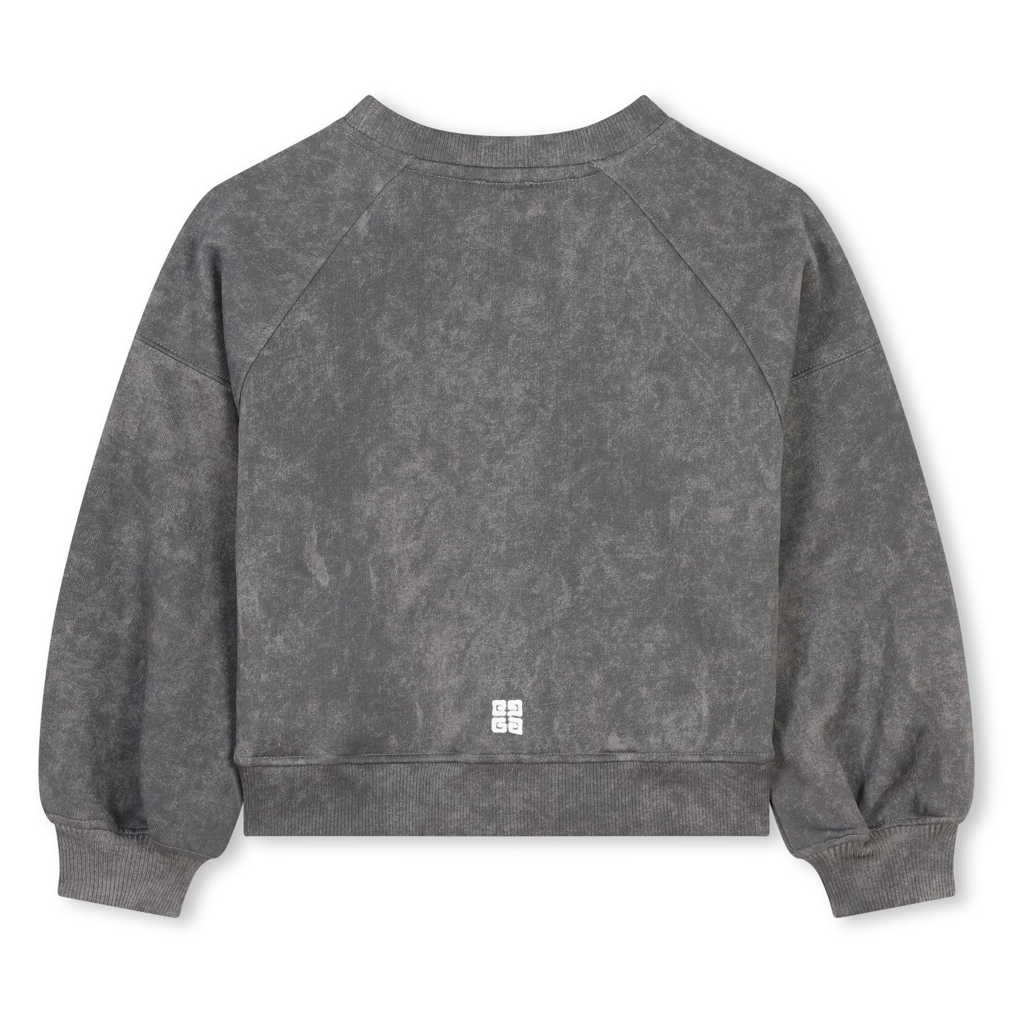 Girls Grey Logo Cotton Sweatshirt