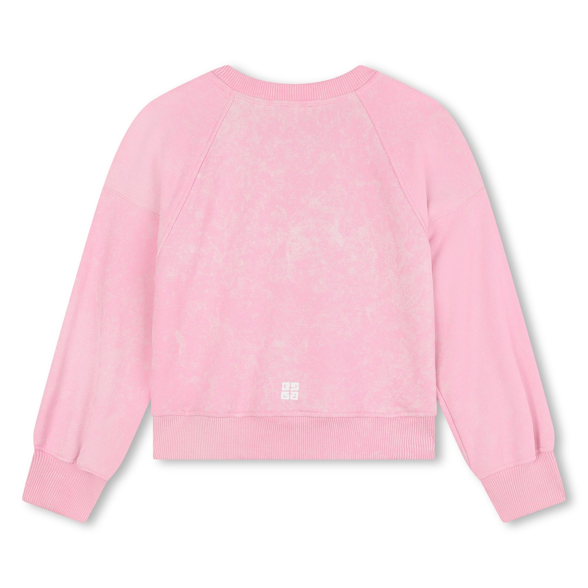 Girls Pink Logo Cotton Sweatshirt