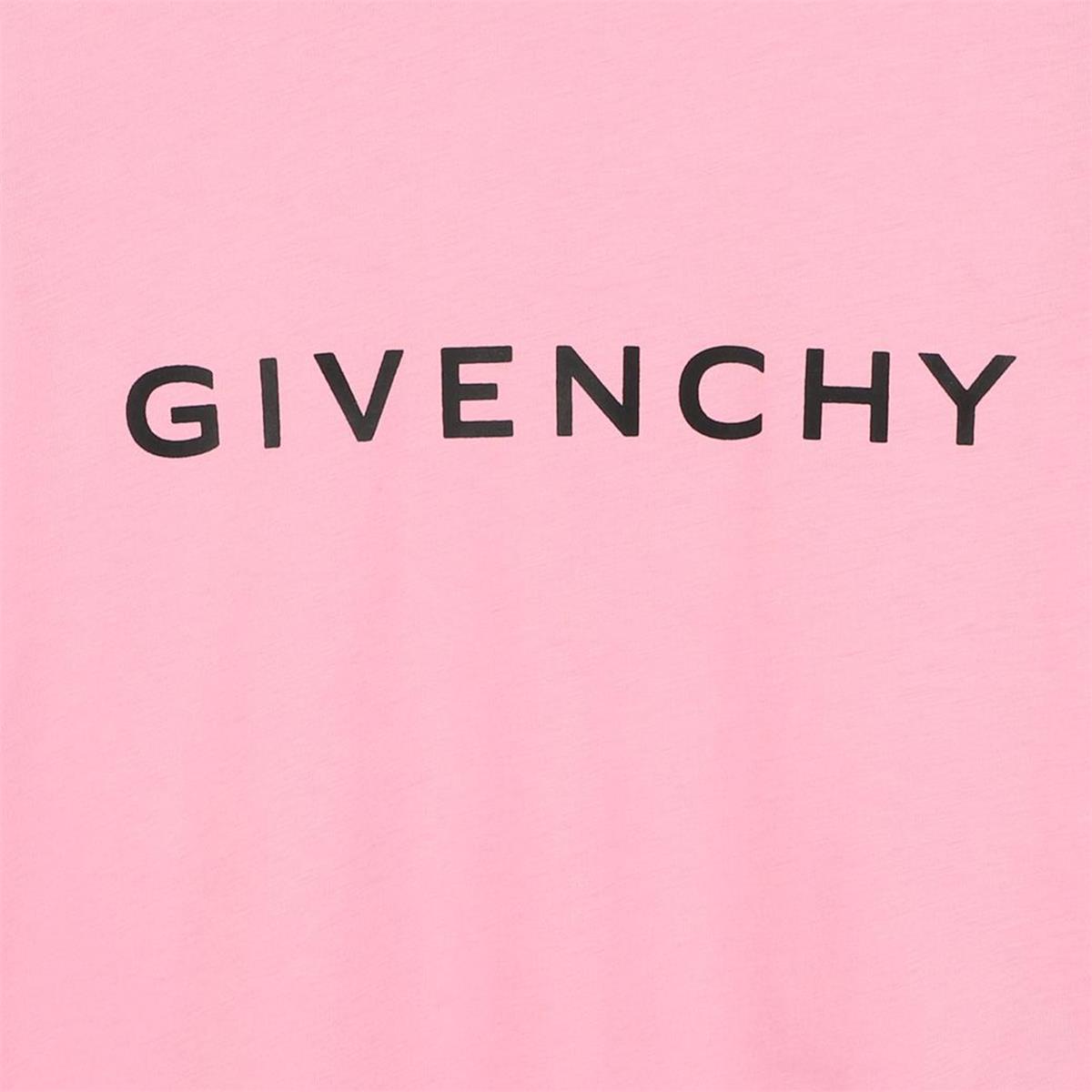 Girls Pink Logo Cotton T-Shirt