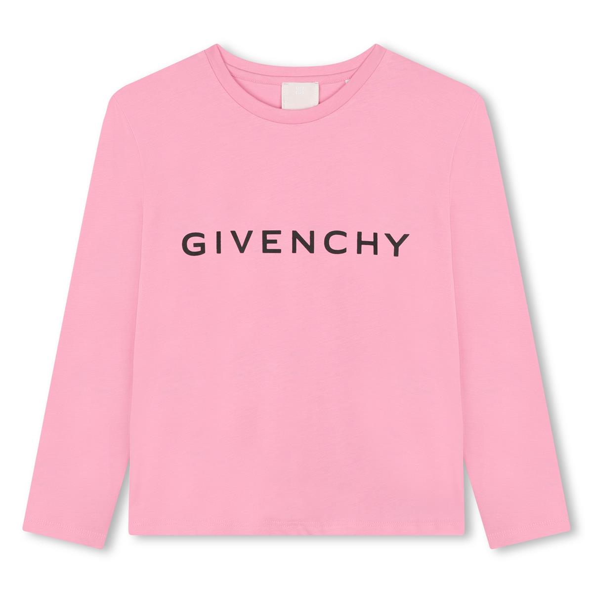 Girls Pink Logo Cotton T-Shirt