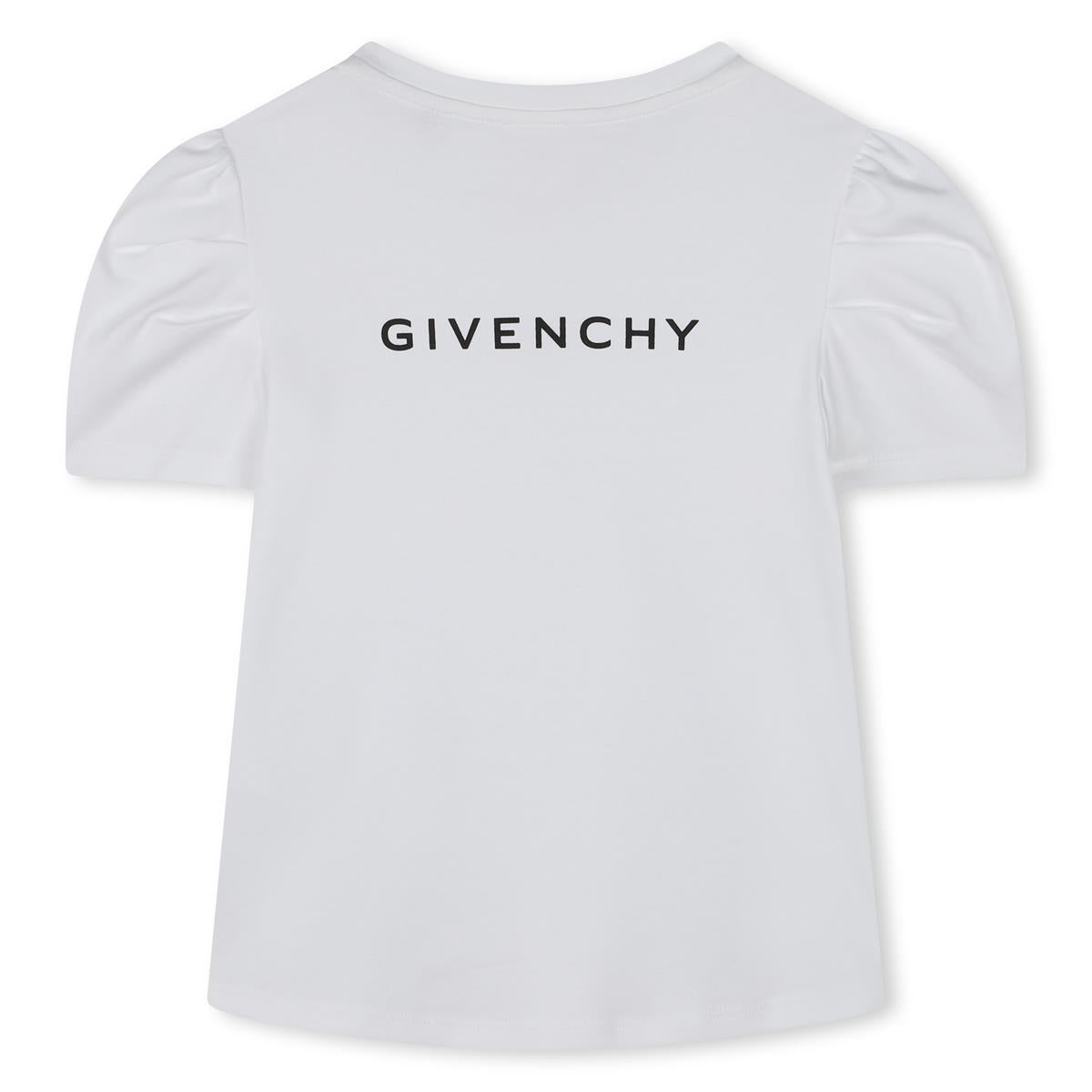 Girls White Cotton T-Shirt