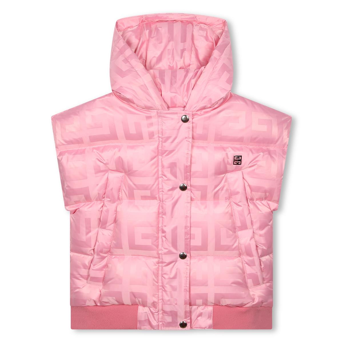 Girls Pink Padded Down Gilet