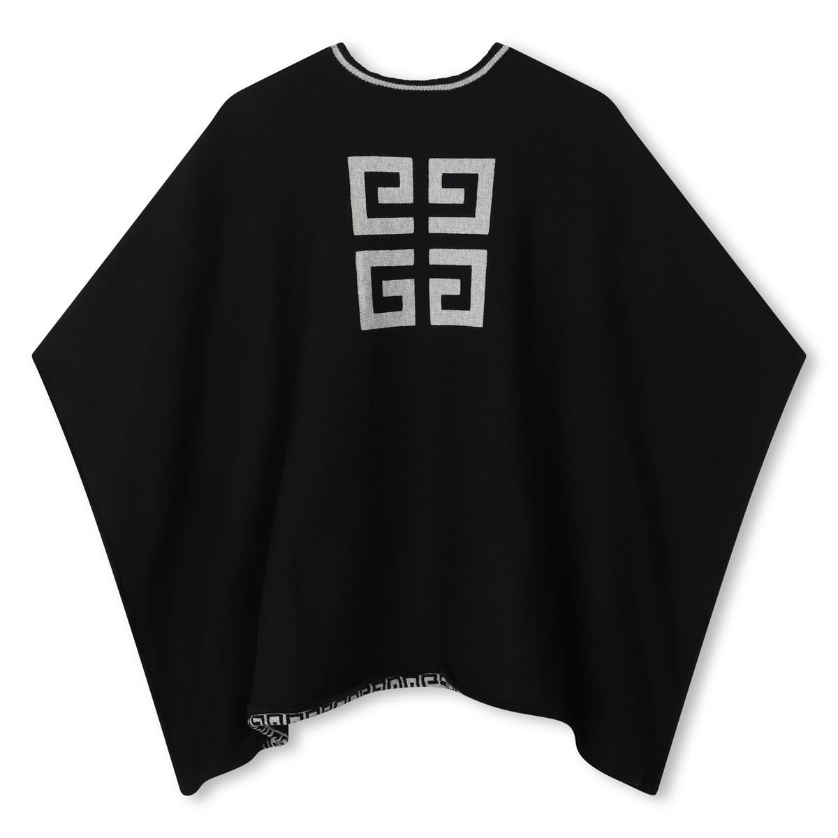 Girls Black Logo Cape