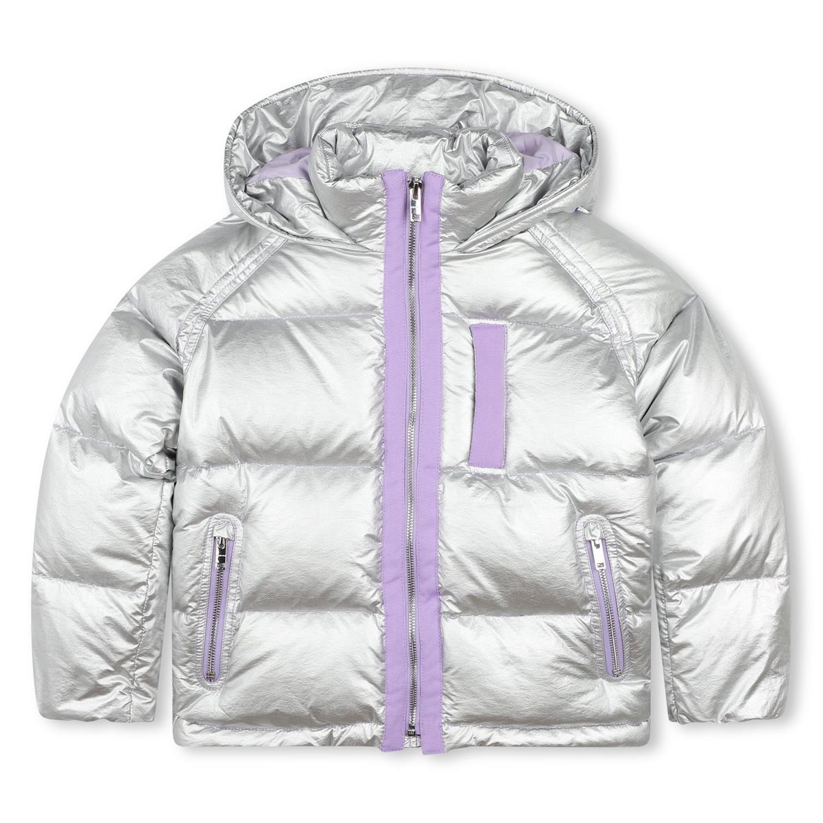 Girls Silver Padded Down Jacket