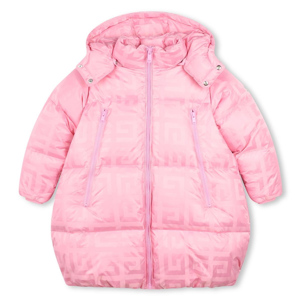 Girls Pink Padded Down Coat