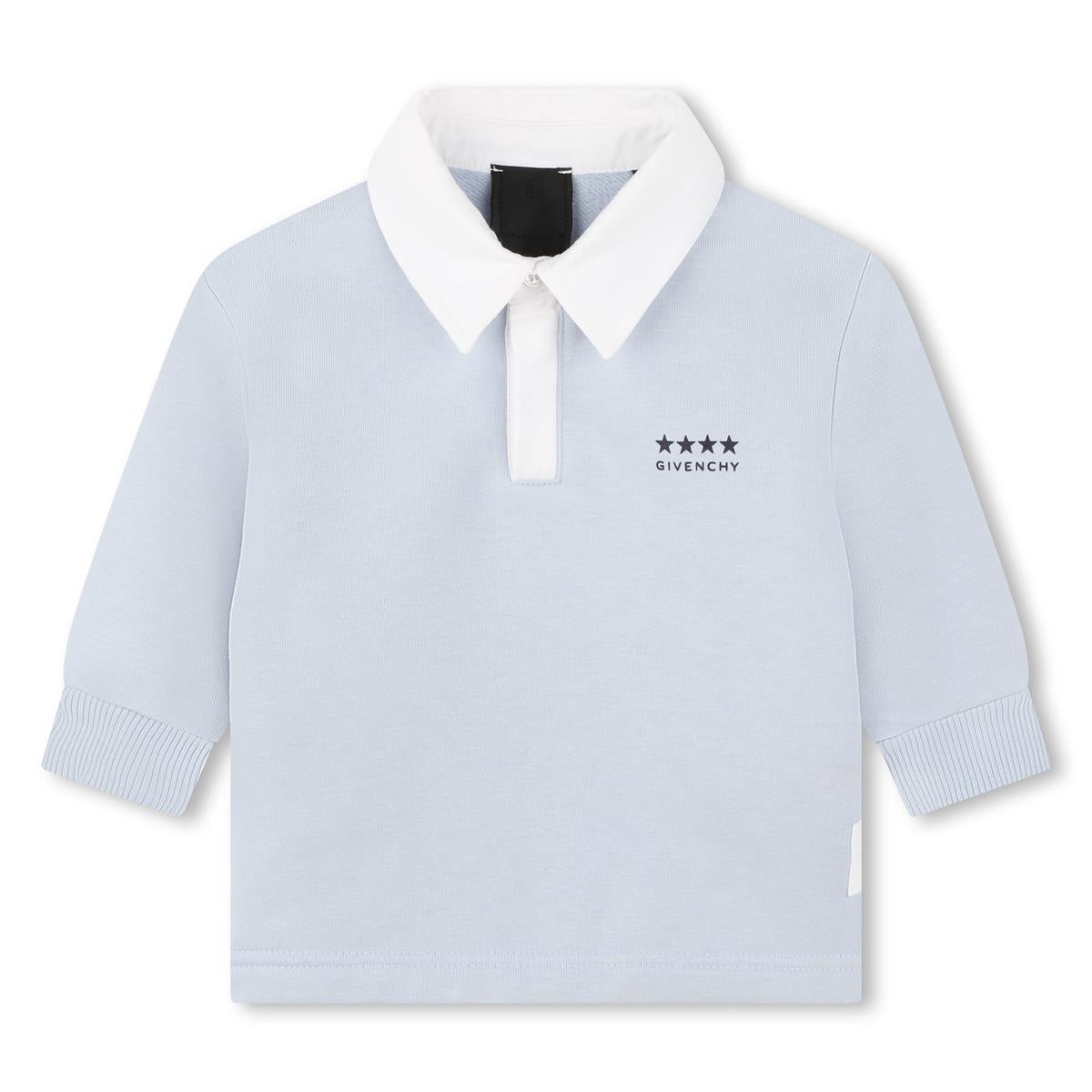 Baby Boys Light Blue Cotton Polo Shirt