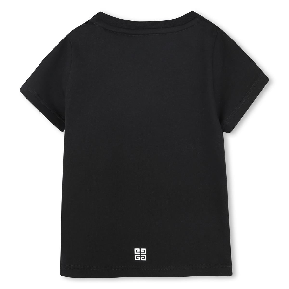 Baby Boys Black Logo Cotton T-Shirt