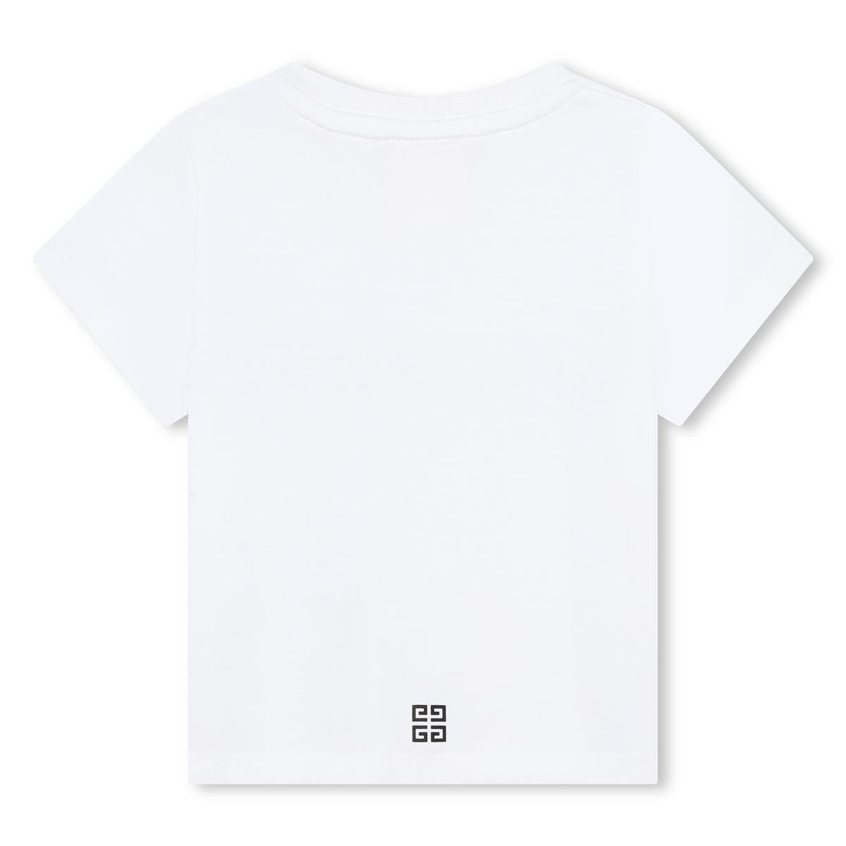 Baby Boys White Logo Cotton T-Shirt