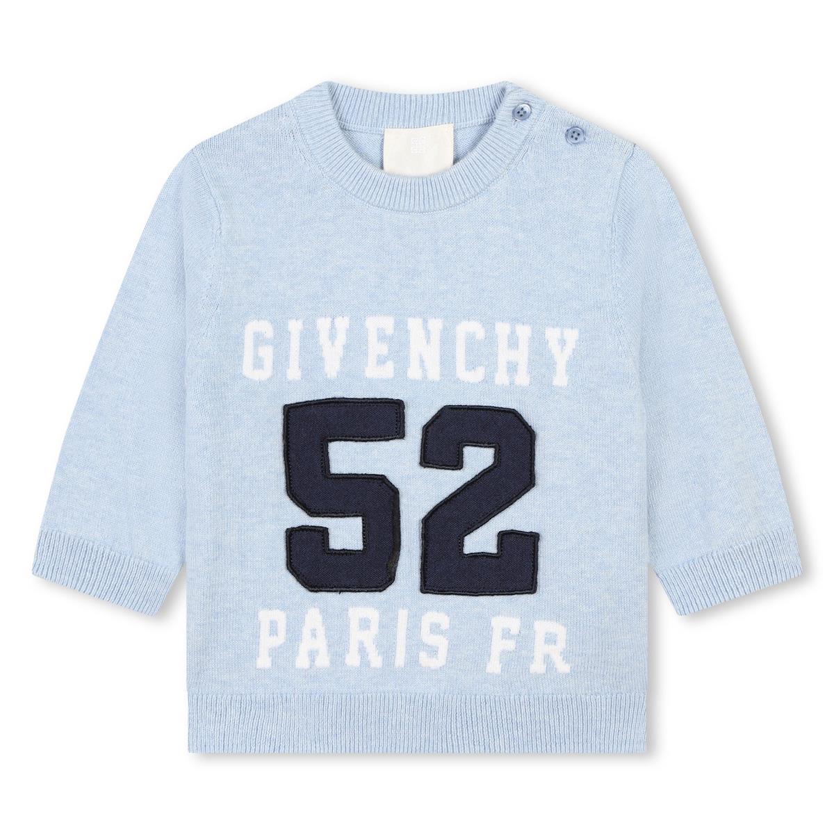 Baby Boys Blue Logo Cotton Sweater