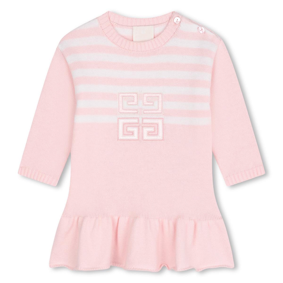 Baby Girls Pink Stripes Cotton Dress