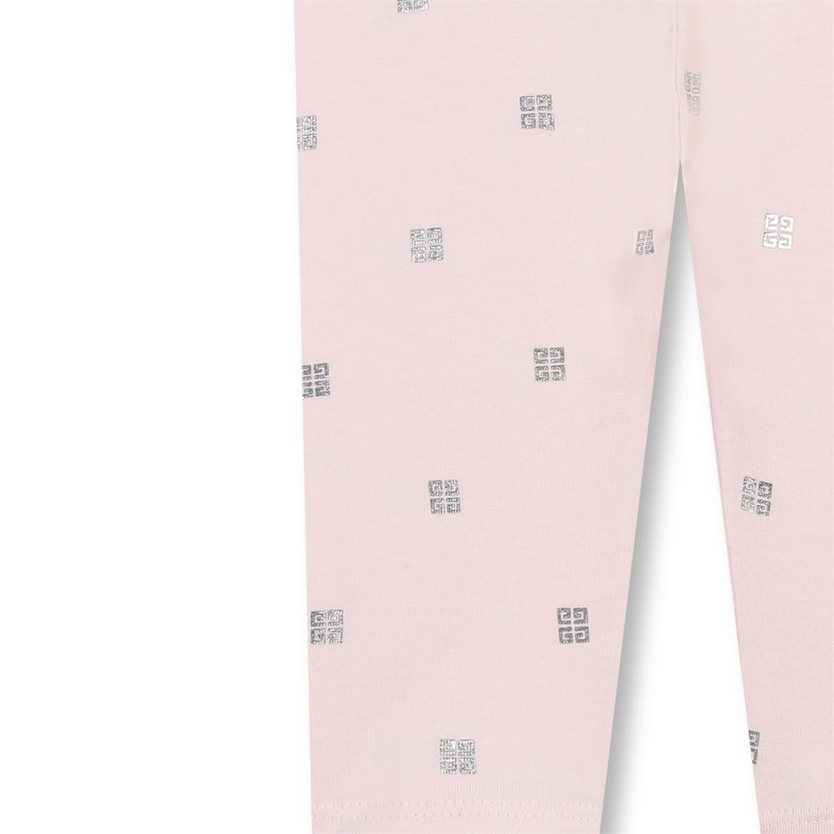 Baby Girls Pink Cotton Leggings