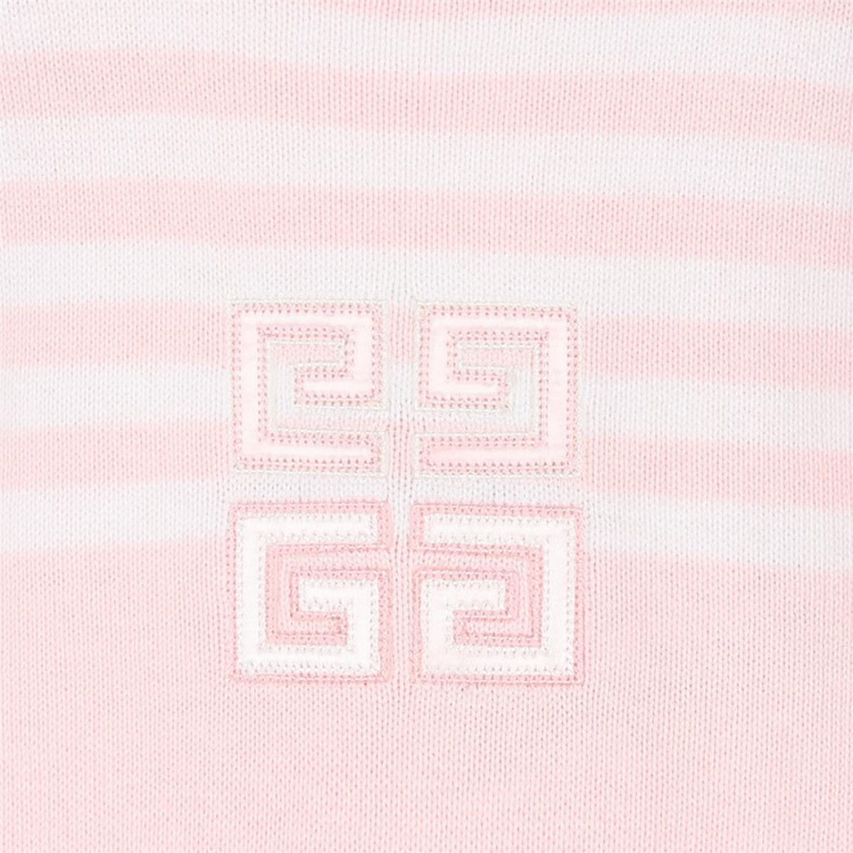 Baby Girls Pink Stripes Cotton Sweater