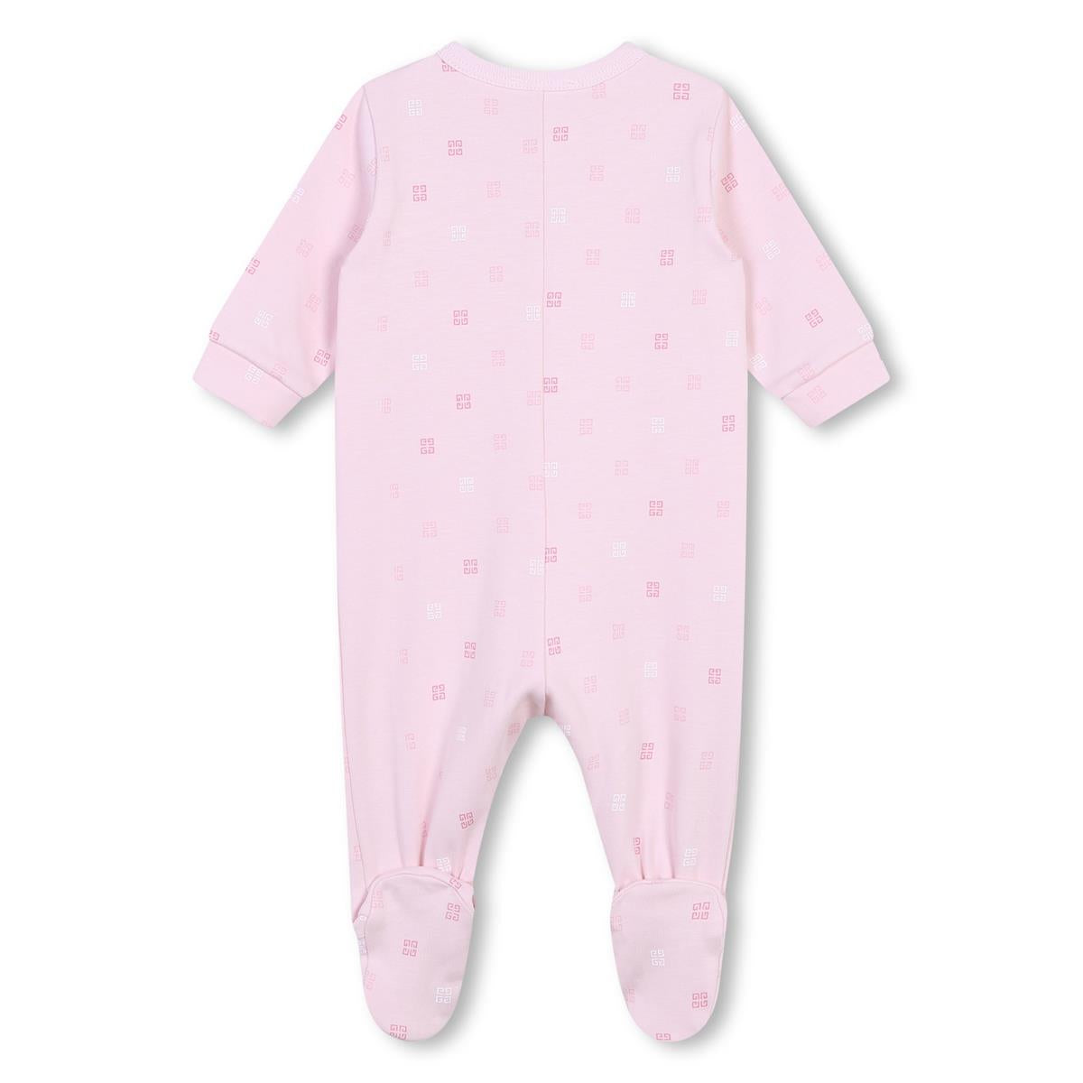 Baby Girls Pink Cotton Babysuit