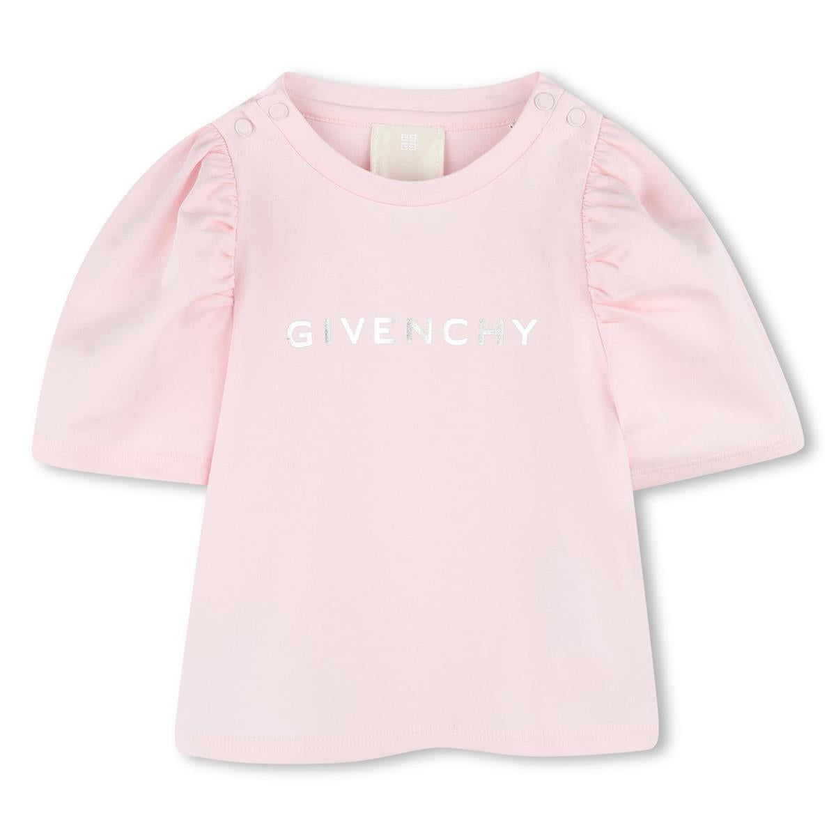 Baby Girls Pink Logo Cotton T-Shirt