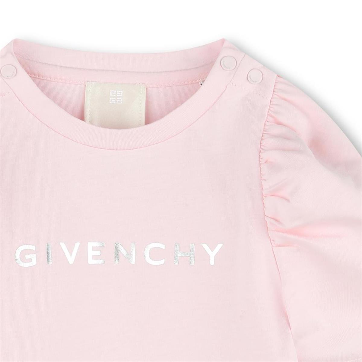 Baby Girls Pink Logo Cotton T-Shirt