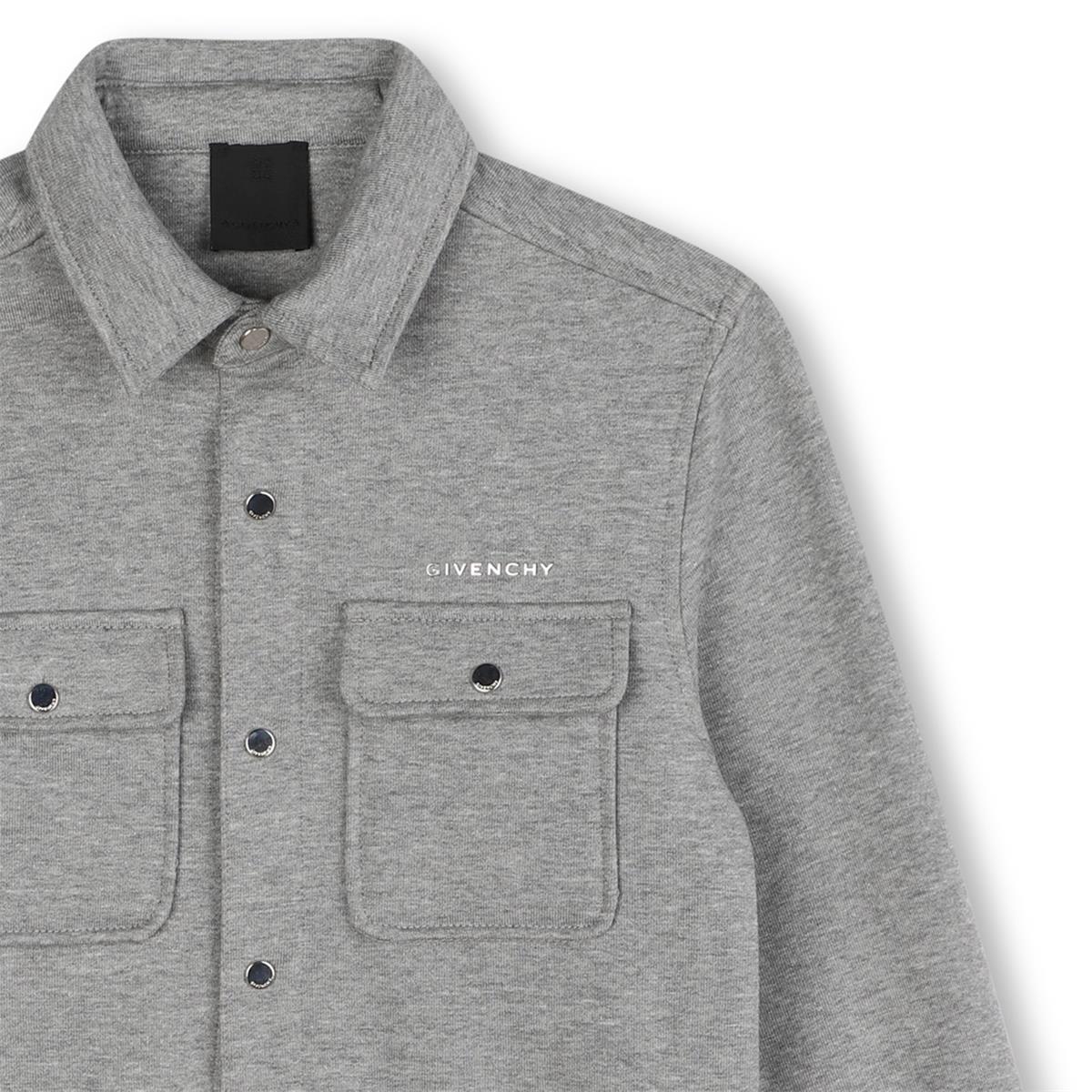 Boys Grey Cotton Shirt