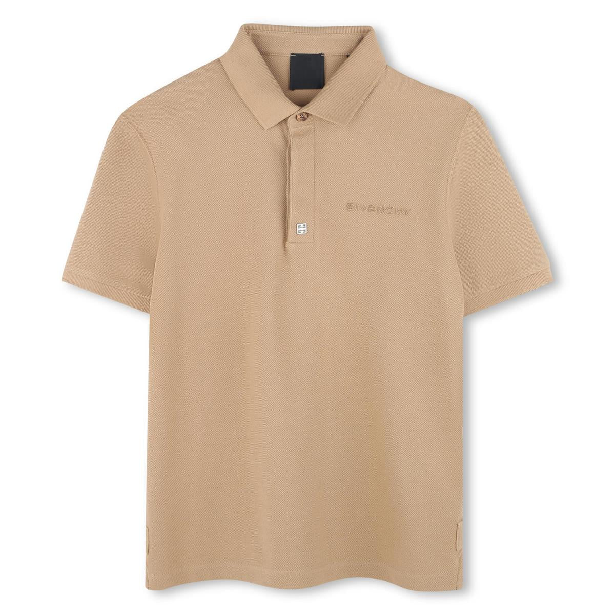 Boys Beige Cotton Polo Shirt