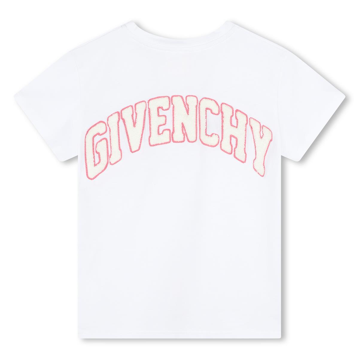 Girls White Cotton T-Shirt