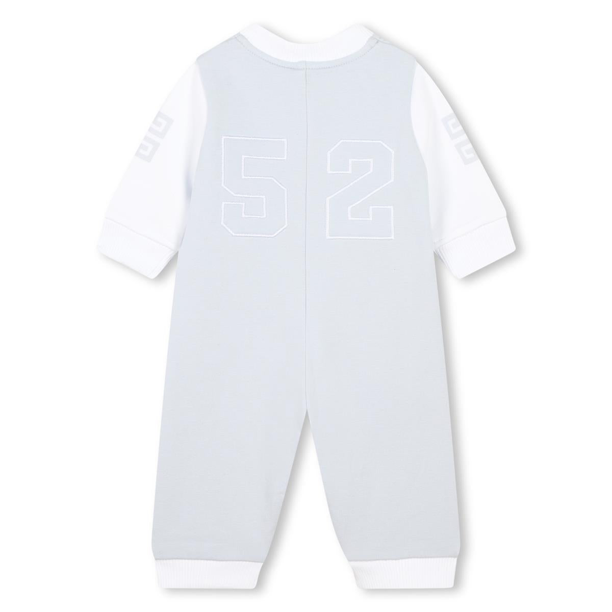 Baby Boys Light Blue Cotton Babysuit