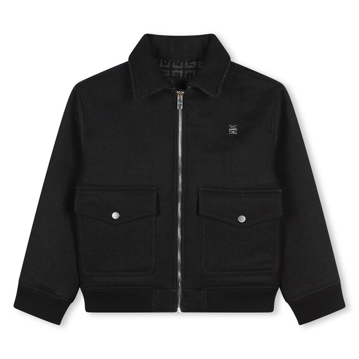 Boys Black Wool Jacket