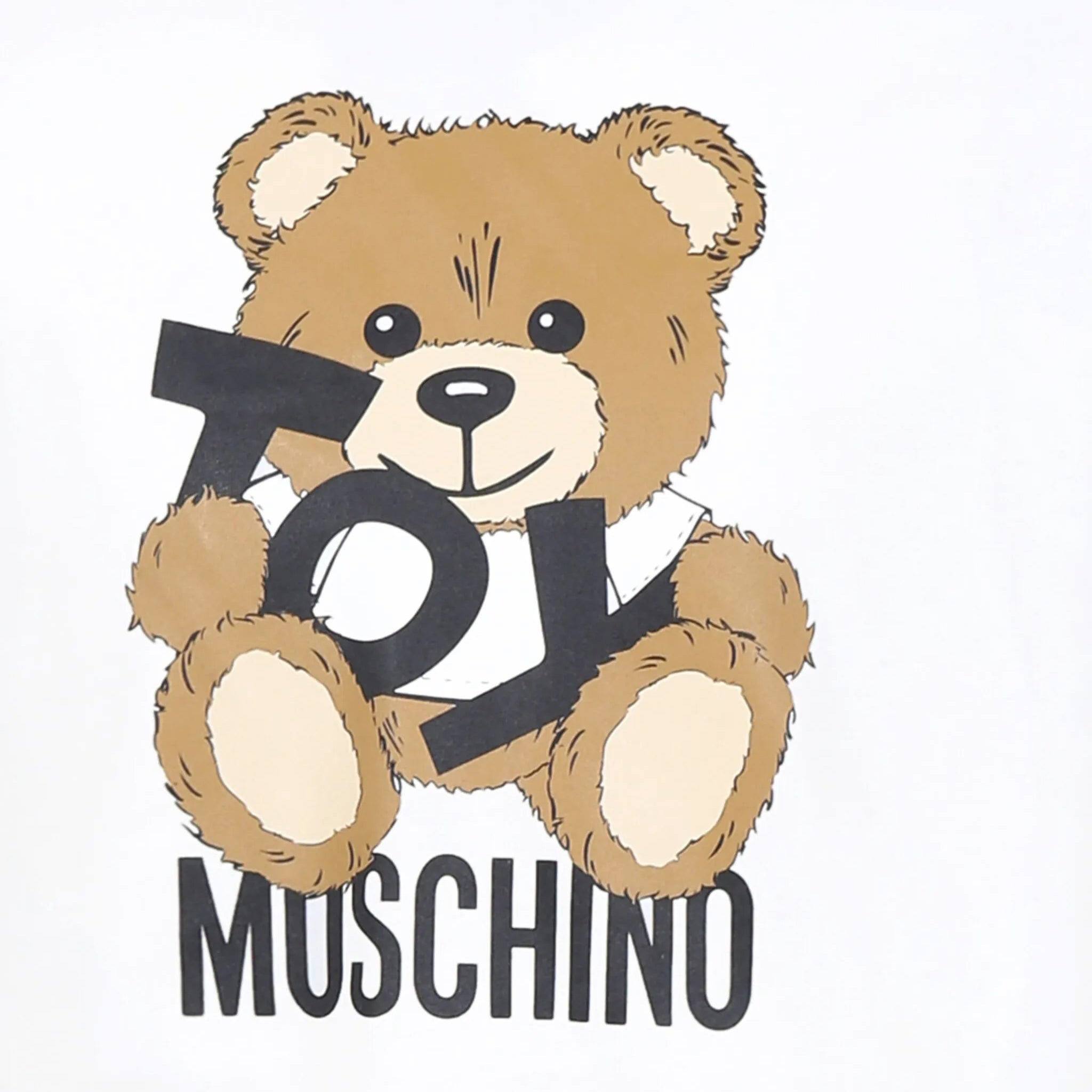 Boys & Girls White Printed Cotton T-Shirt