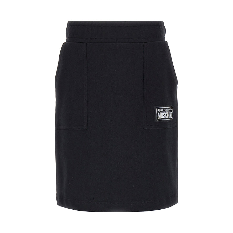 Girls Black Cotton Skirt