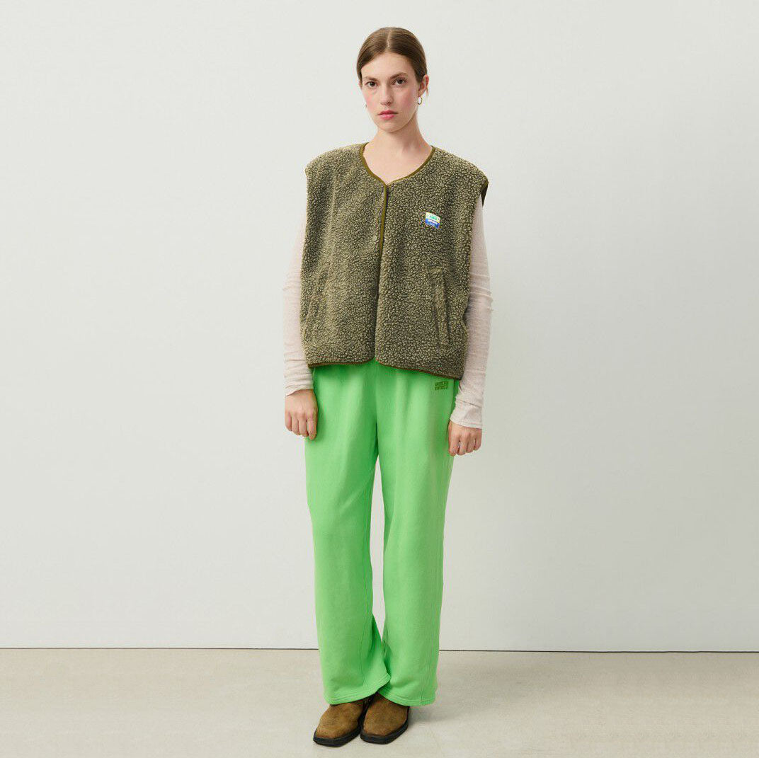 Women Green Sherpa Gilet