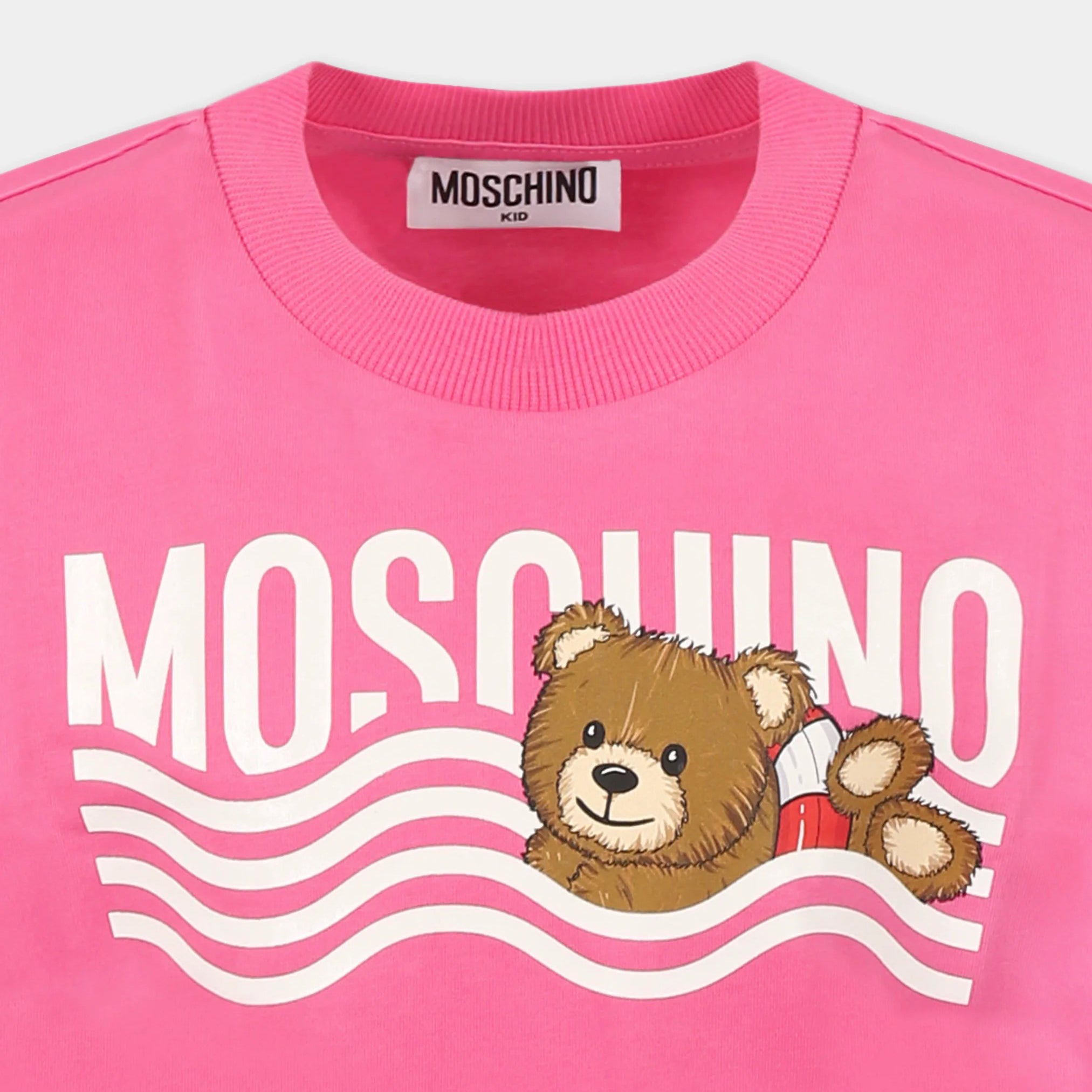 Boys & Girls Pink Printed Cotton T-Shirt