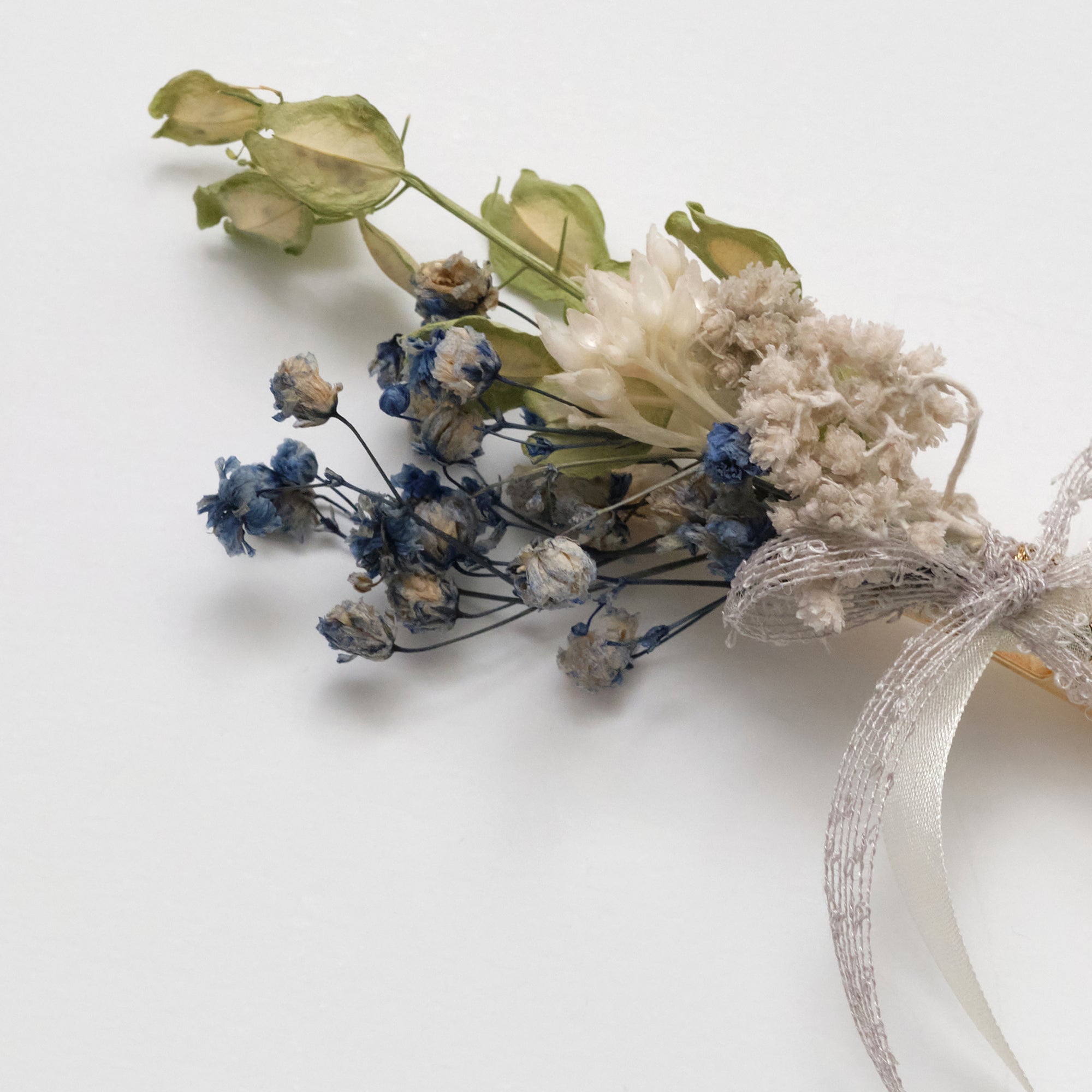 Girls Blue Flower Hair Clips