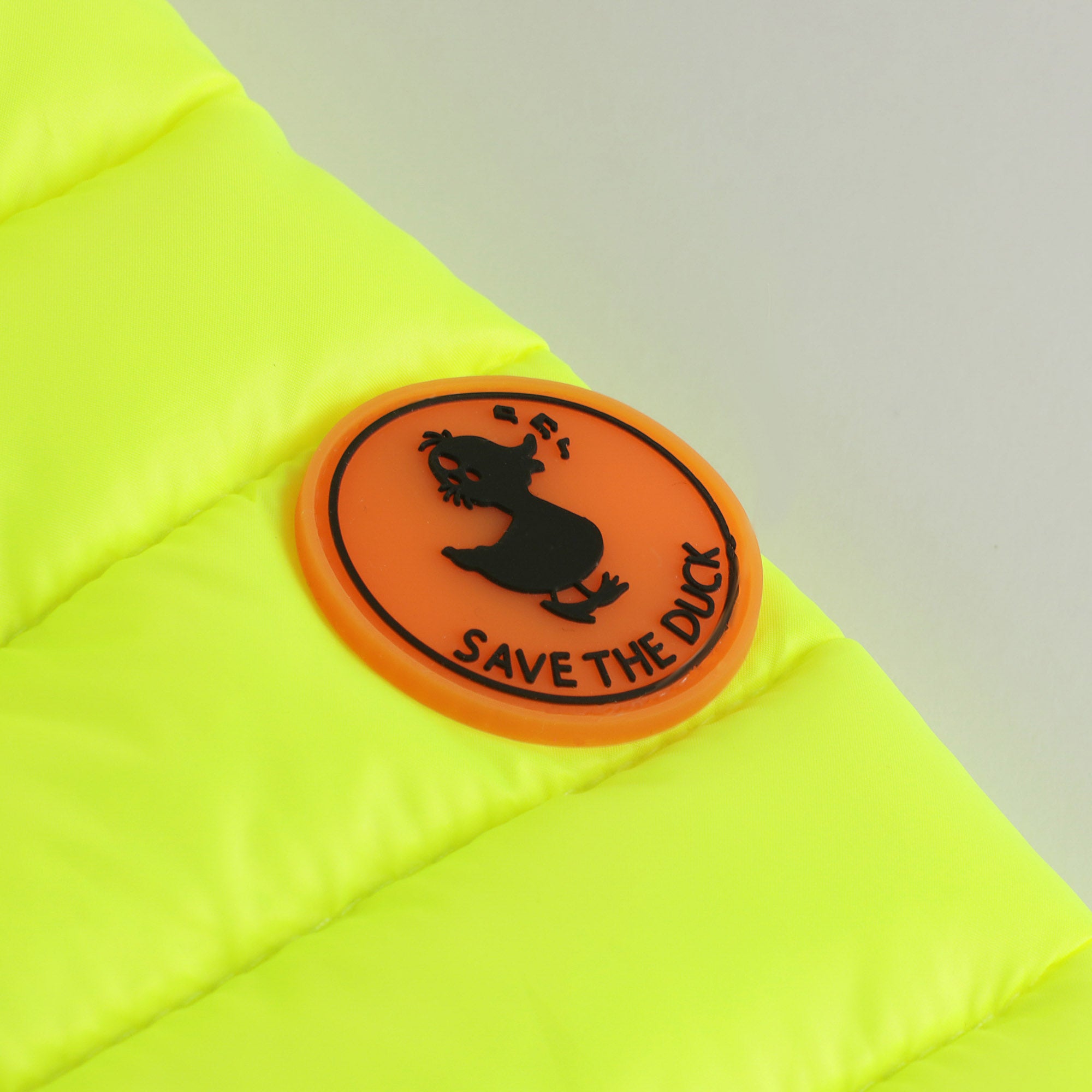 Boys & Girls Fluo Yellow Hooded Padded Jacket