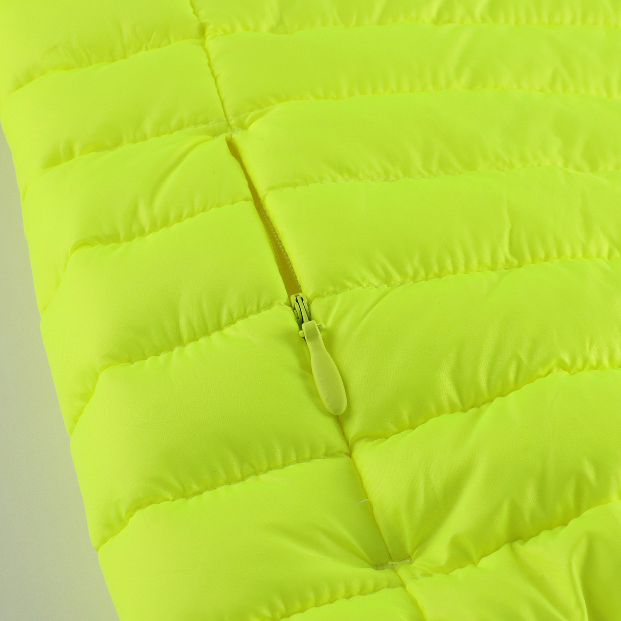 Boys & Girls Fluo Yellow Hooded Padded Jacket