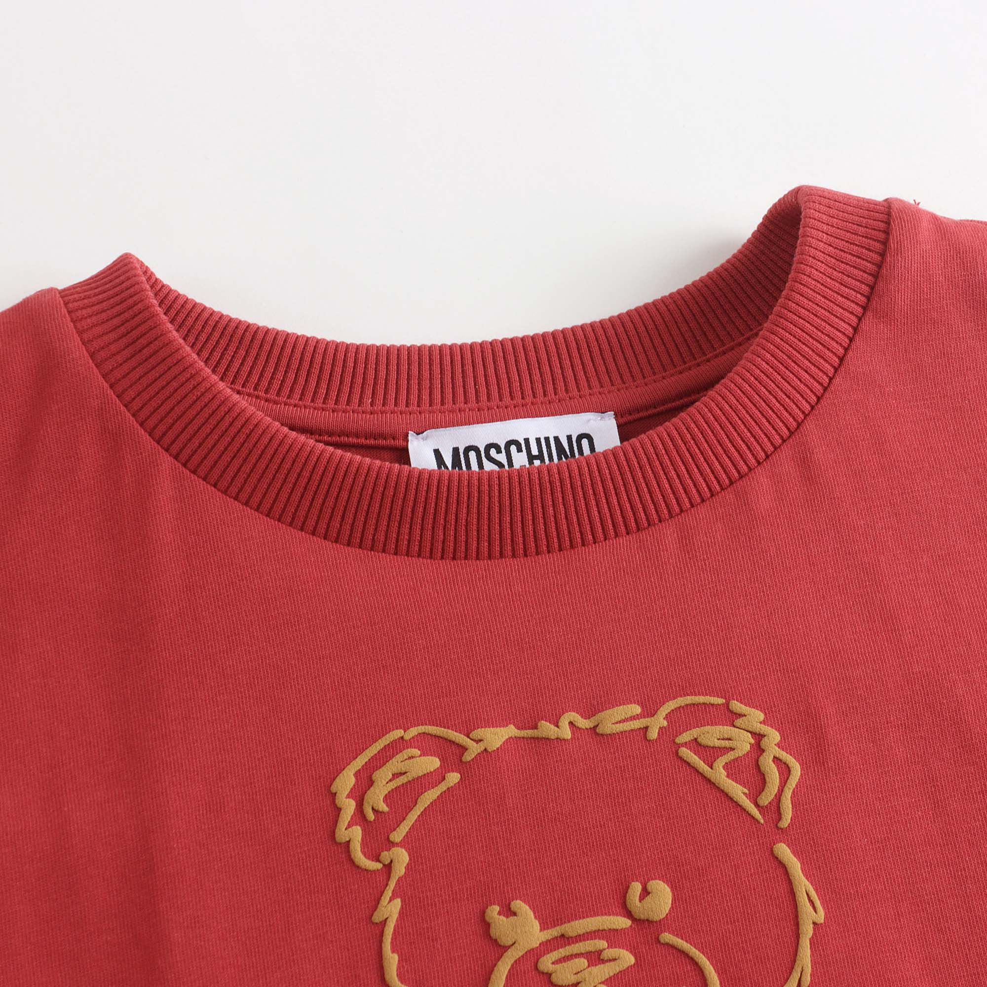 Boys & Girls Red Printed Cotton T-Shirt